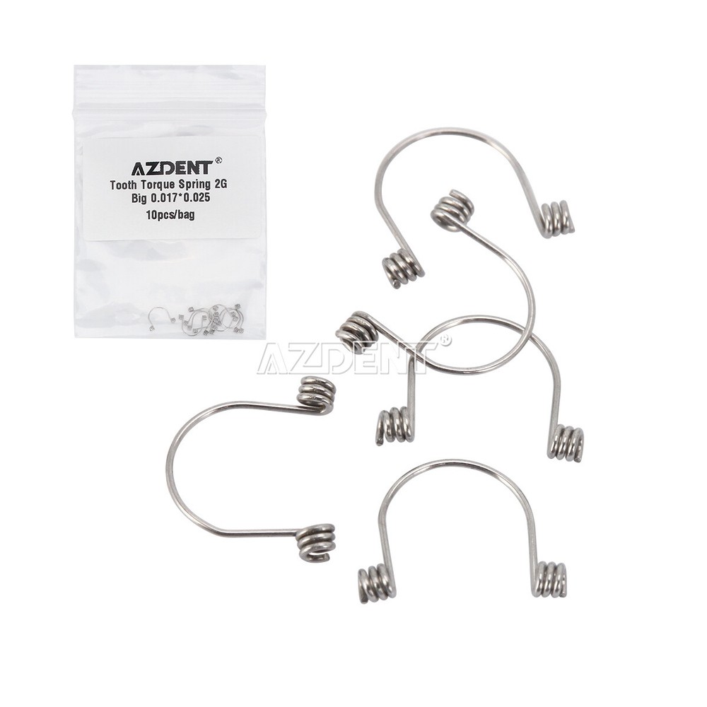 10pcs/Pack Dental Orthodontic Anterior Teeth Torque Rectangular Springs AZDENT