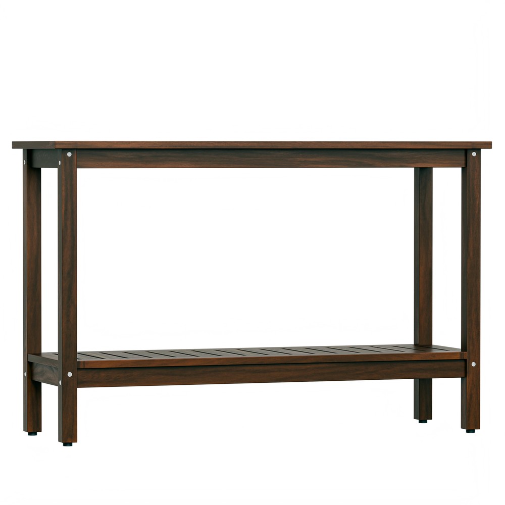 48" Console Table Multiuse Buffet Bar Storage Organizer with Foot Slider Coffee