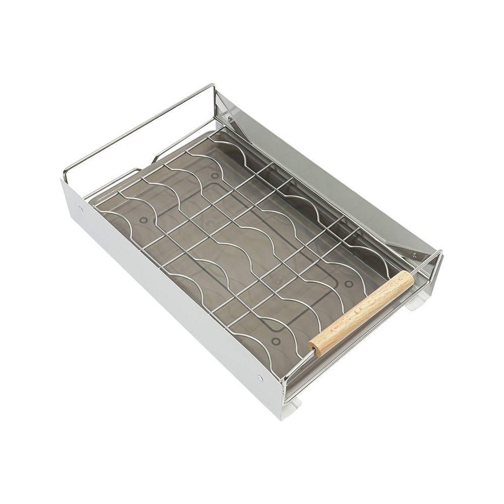 Kitchen Cabinet Organizer Pull Out Drawer Bottom-Mounted Slide Out Storage Shelf