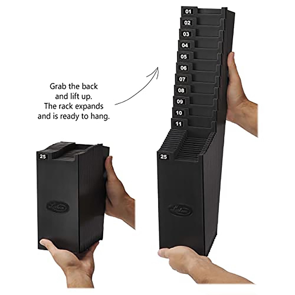 Time Card Rack Expandable System, 25 Pockets, Durable Construction with Mount...