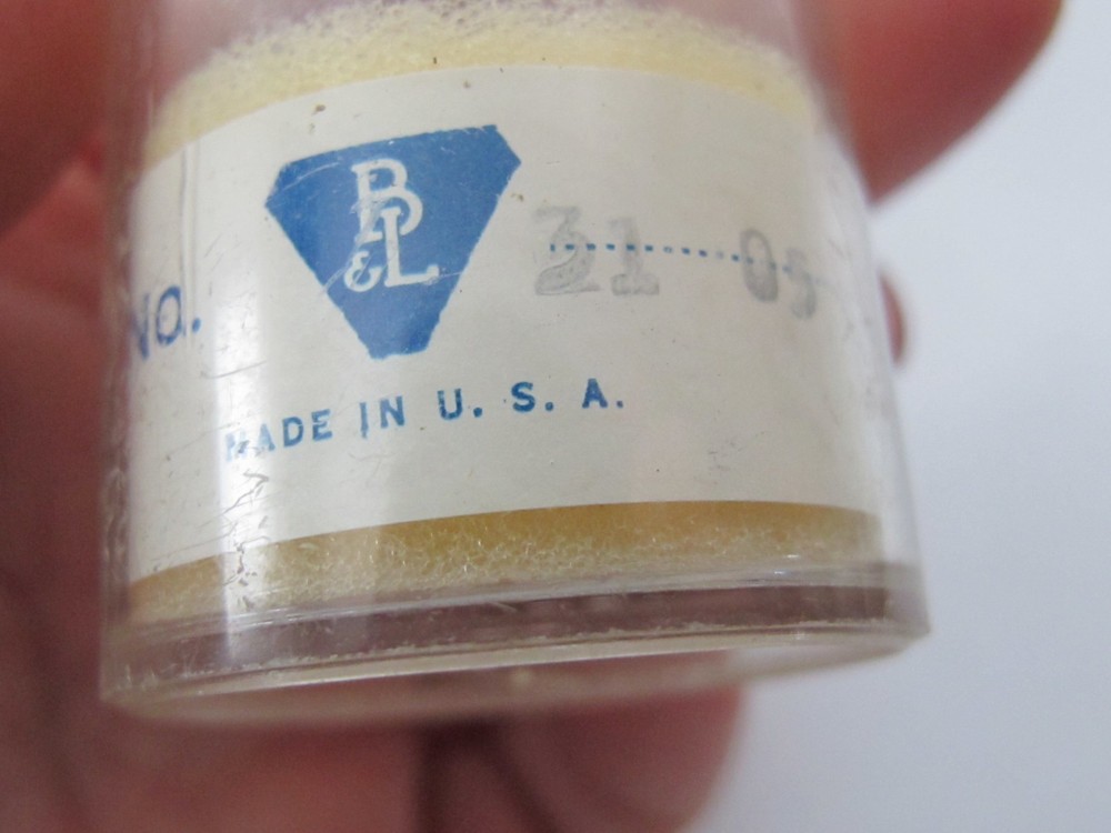 Bausch & Lomb Microscope Objective EMPTY Case LOT (2) Metal (2) Plastic