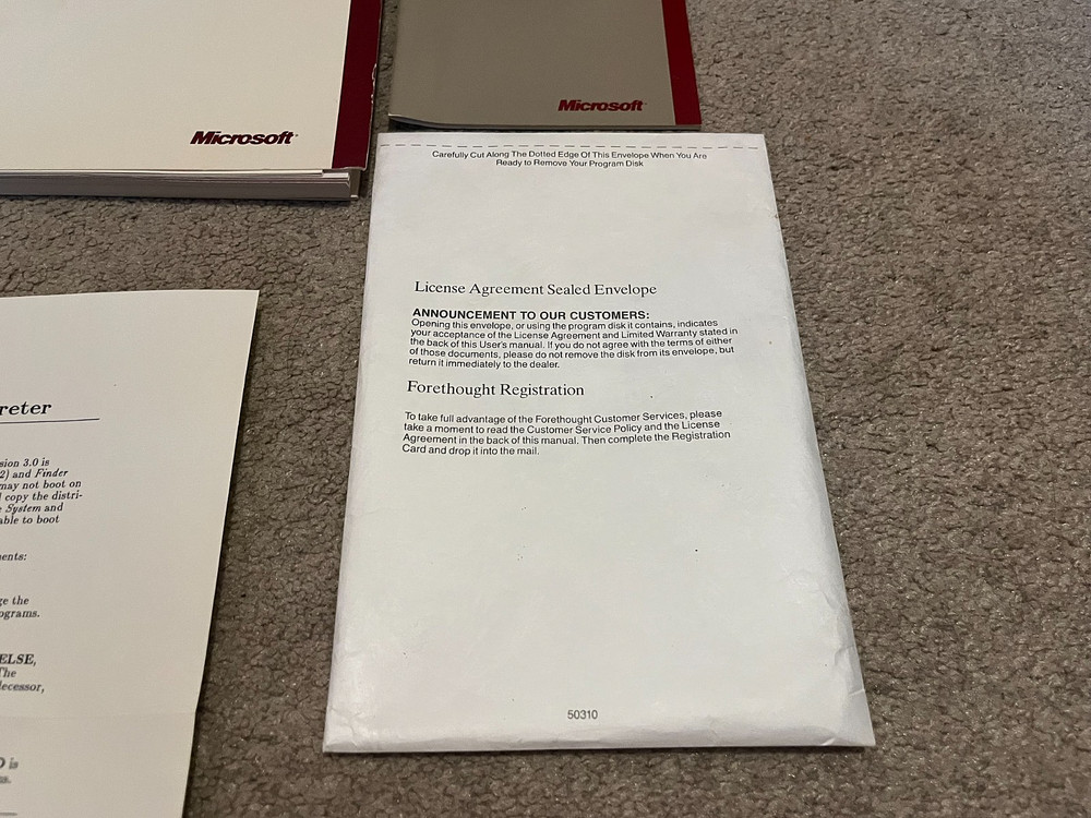 Microsoft Excel Basic File Maker Plus Vintage Rare 1987 WORKS