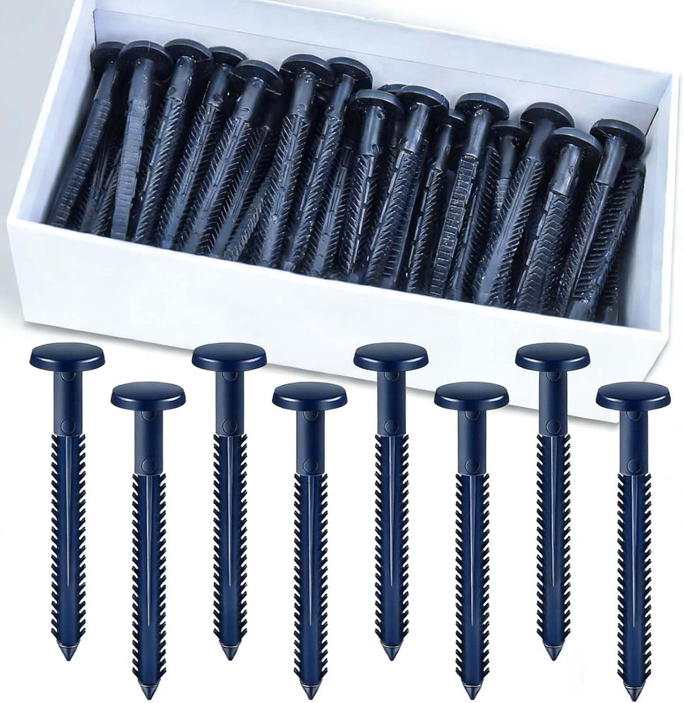 60Pcs 3 Inch Vinyl Shutter Fasteners, Window Shutter Panel Pegs Shutter Screws L