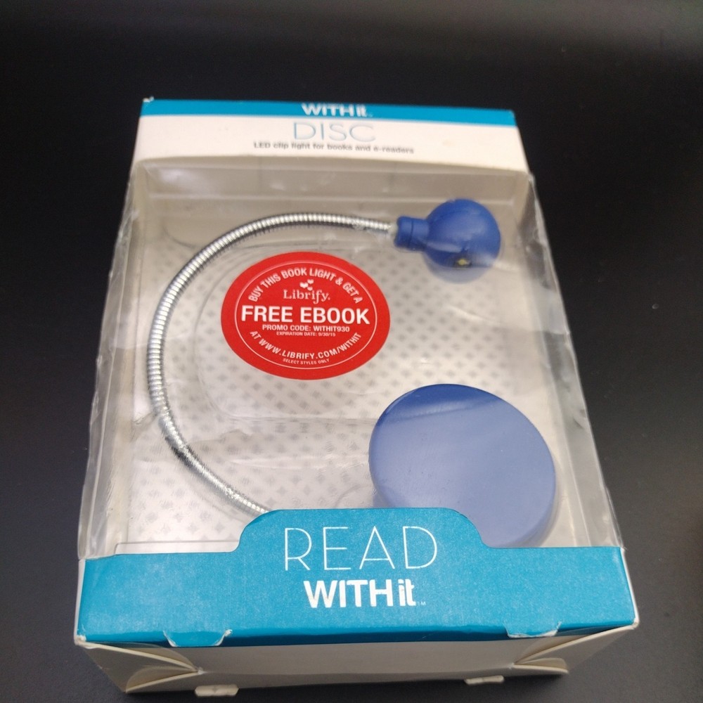 Withit Disc Led Book Light, Blue open box