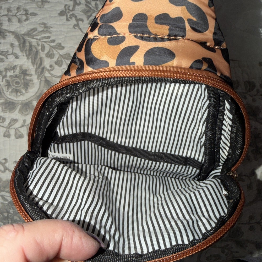 Leopard Quilted Sling Bag New With Tags