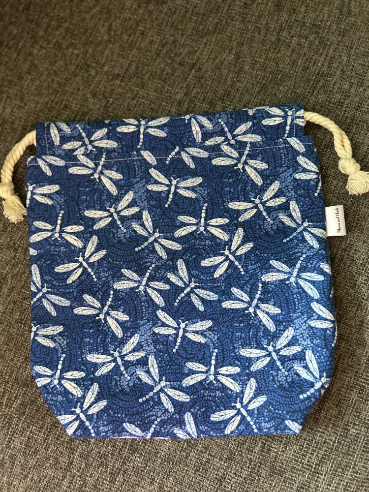knitting project bag handmade, Small Project Bag, Gift Bag