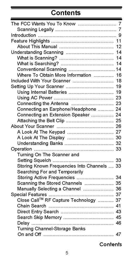 Uniden BC72XLT Instructions Operating Manual User Guide COIL BOUND