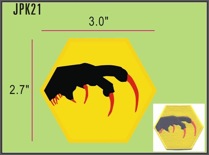 JURASSIC WORLD BLACK AND RED CLAW PATCH - JPK21