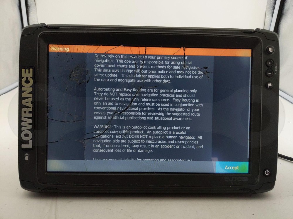 LOWRANCE ELITE 12 TI CHARTPLOTTER FISHFINDER BOAT RADAR HEAD UNIT SCREEN DISPLAY