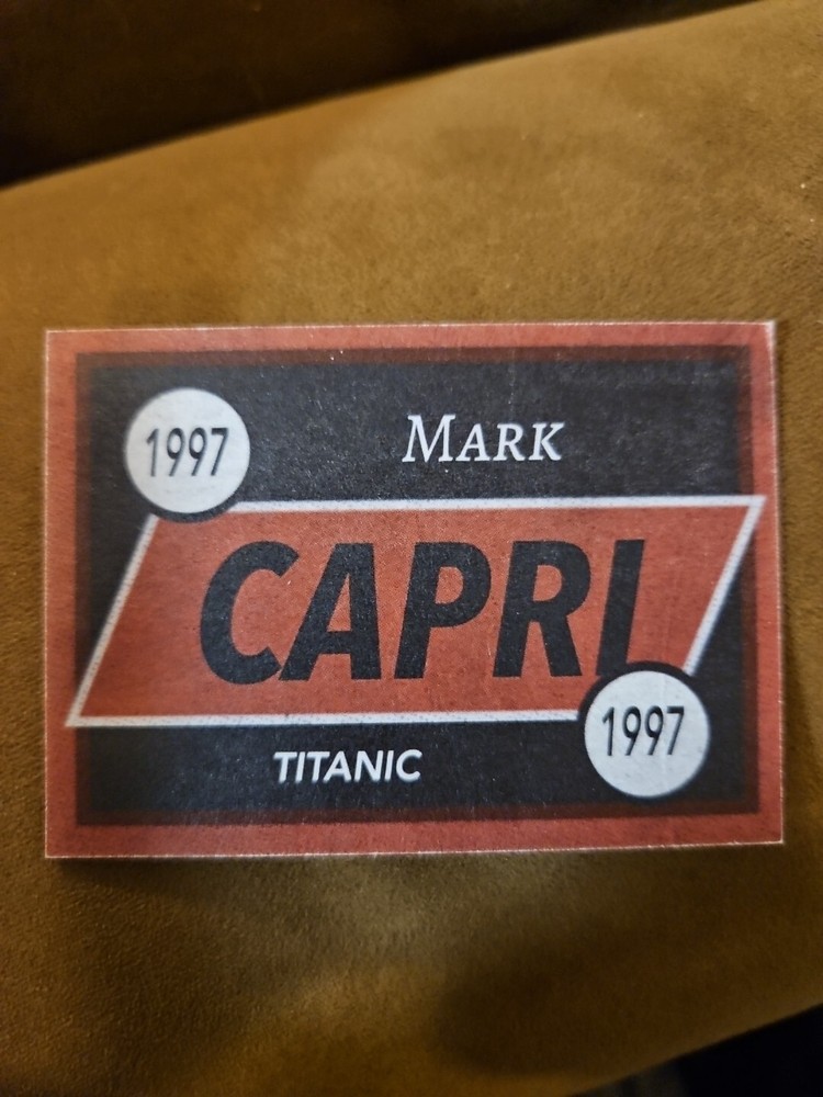Mark Capri Custom Signed Card - Played Steward #4 In Titanic