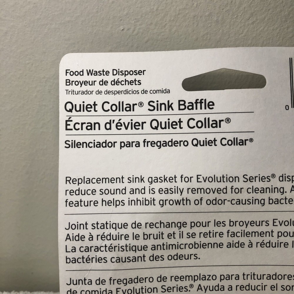 NEW InSinkErator QCB-AM Evolution Series Quiet Collar Sink Baffle Waste Disposer