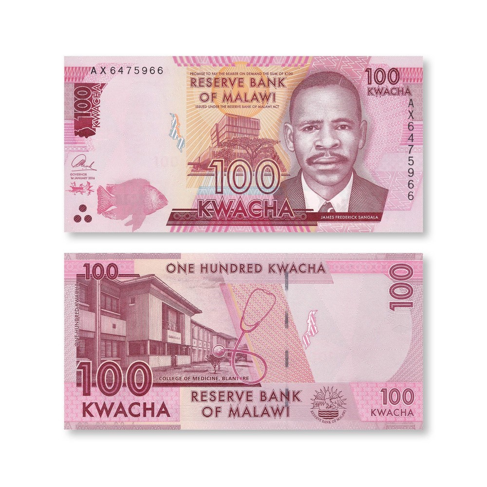 Malawi 100 Kwacha, 2016, B159b, P65b, UNC