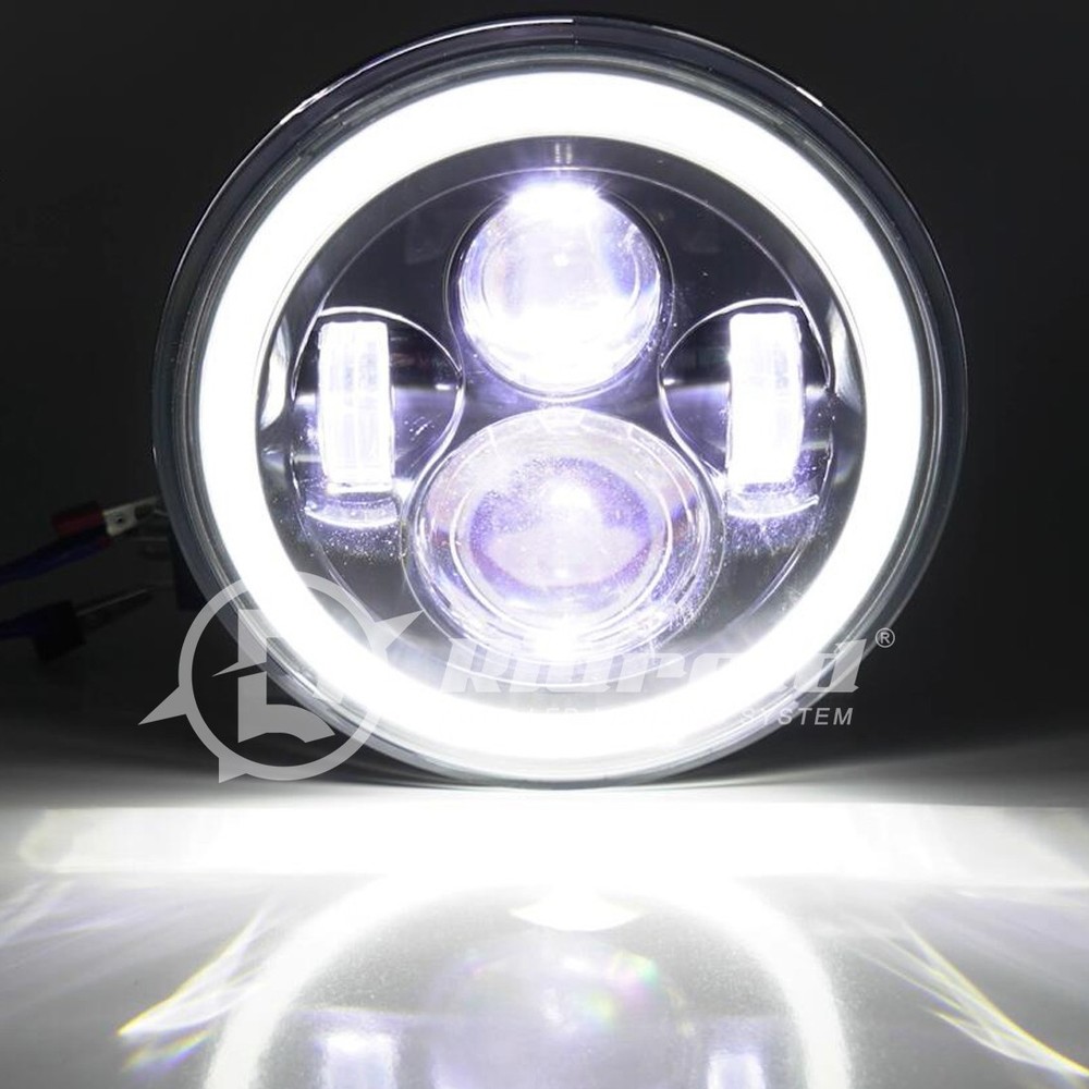 For Harley Davidson Electra Glide Classic 7" LED Headlight + 4.5" Passing Lights
