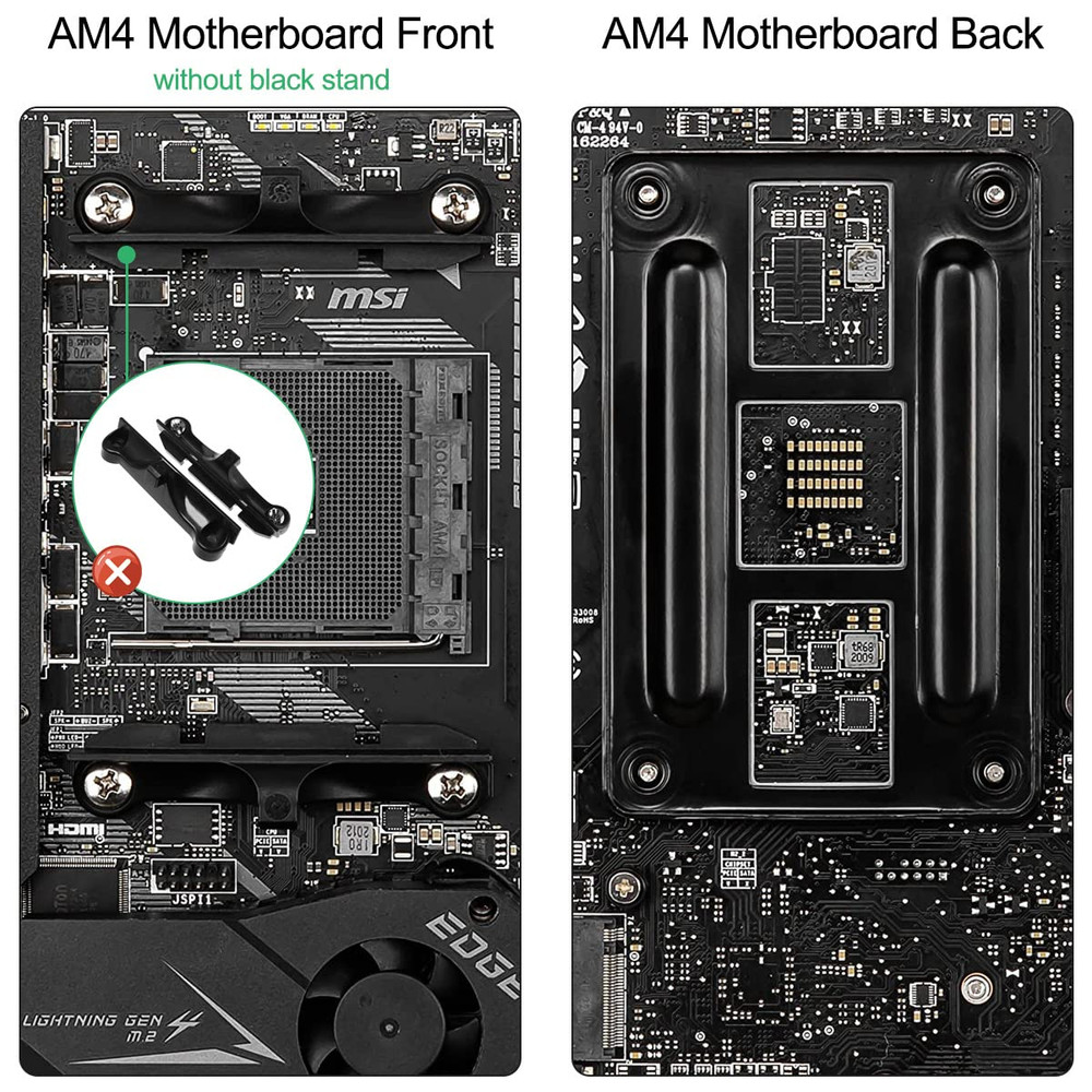 AM4 CPU Heatsink Bracket Backplane, Socket Retention Mounting Bracket Backplane