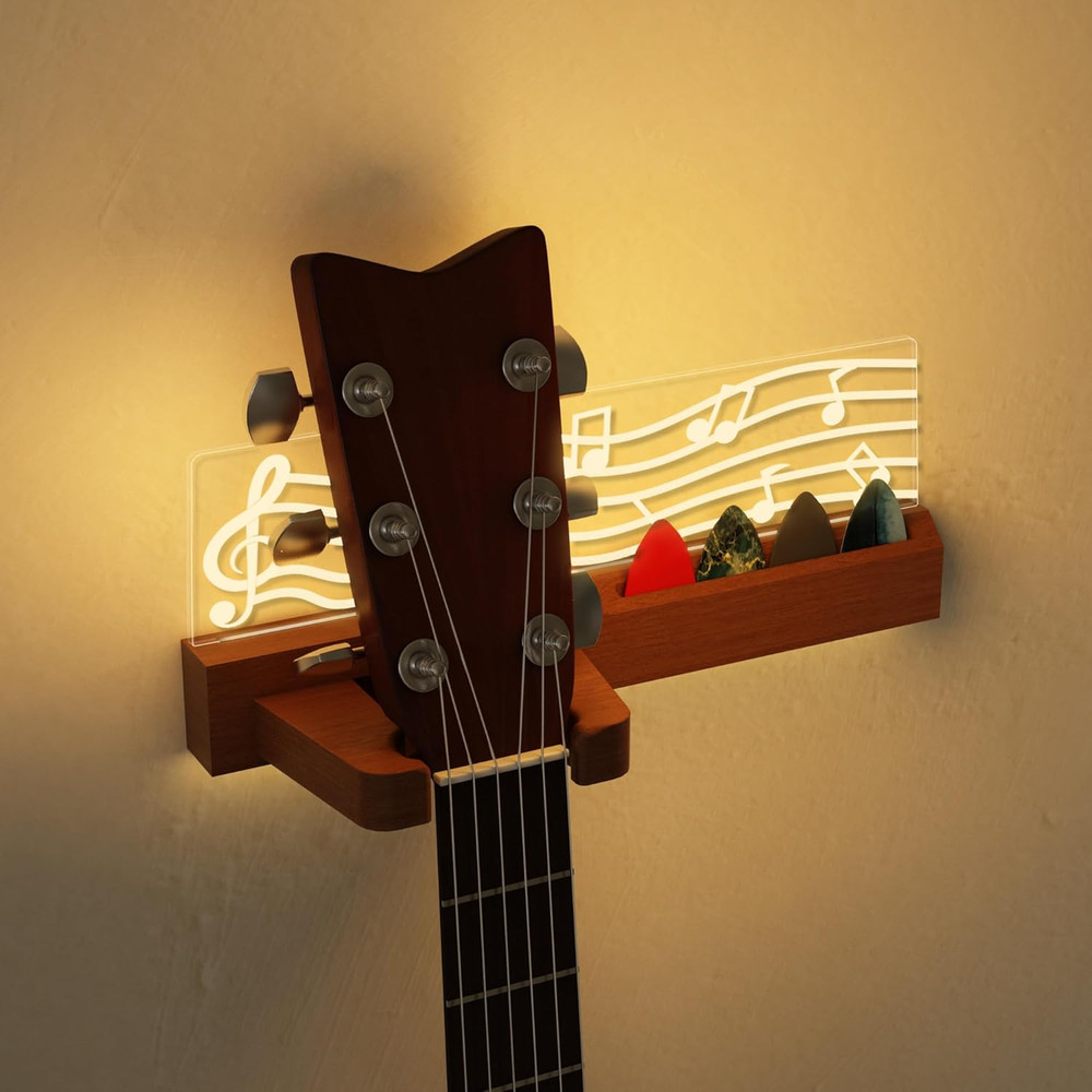 Guitar Wall Mount Stand with LED Lights!