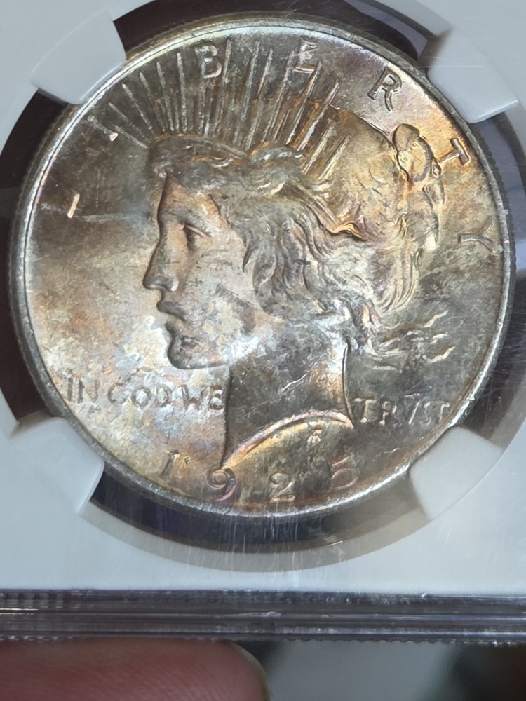 1925 $1 Peace Dollar NGC MS62 Toned