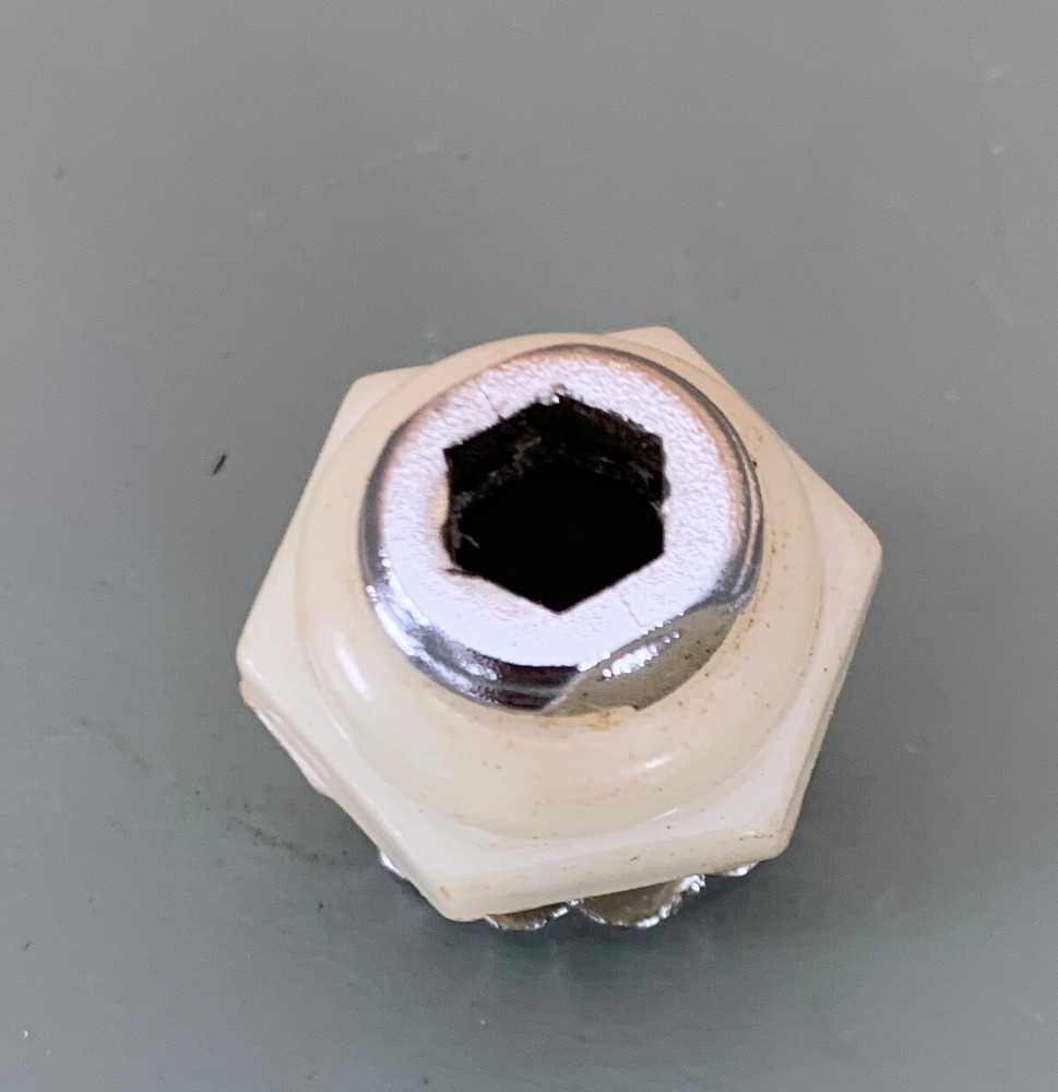 TAMA Snare Tom Shell Air Vent Hole Grommet Threaded Silver Plastic Insert Part