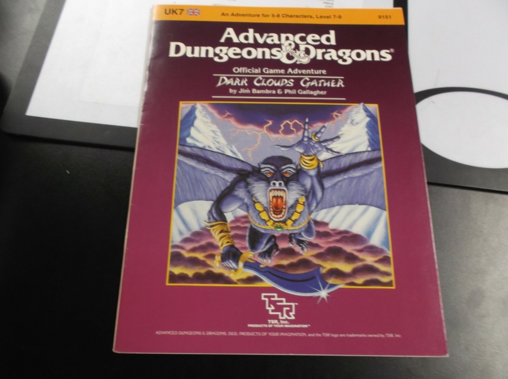 Dark Clouds Gather Advanced Dungeons & Dragons module TSR UK7 9151