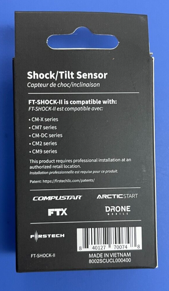NEW Firstech Compustar Dual Stage Shock Tilt Sensor FT-SHOCK-II FT-SHOCK