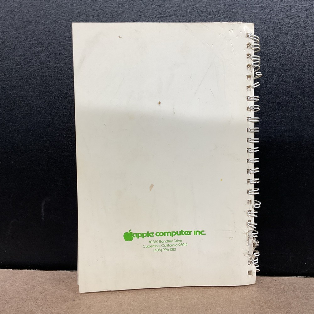 Apple AppleSoft II Basic Programming Reference Manual Vintage Computing