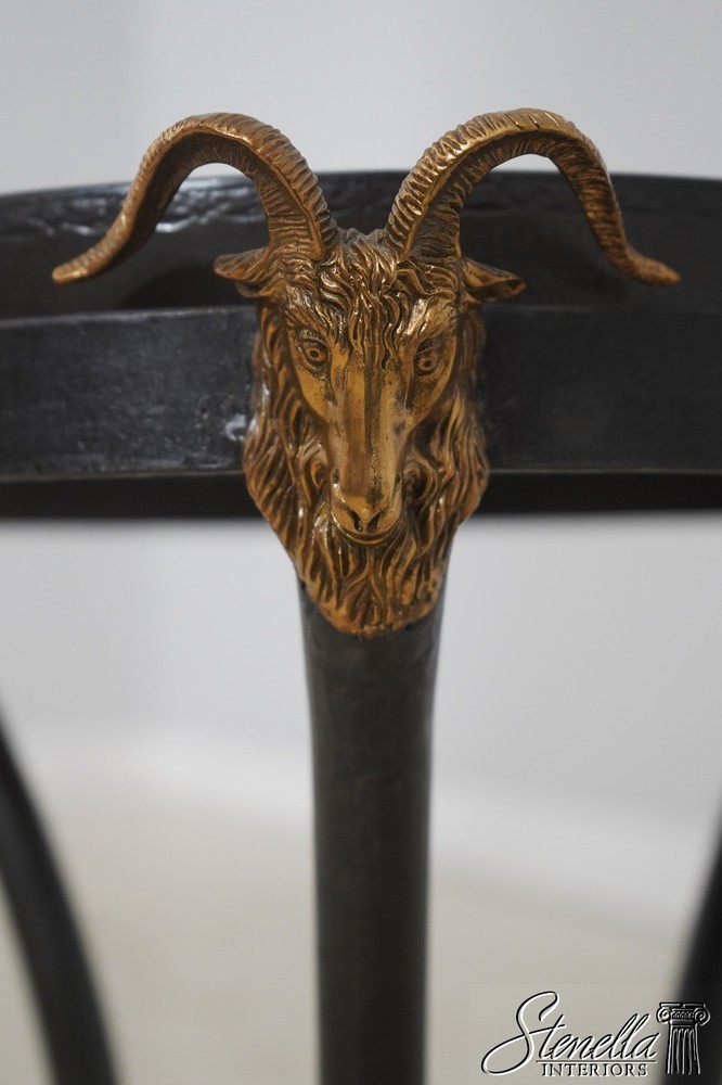 L71892: LABARGE Regency Style Rams Head Round Occasional Table