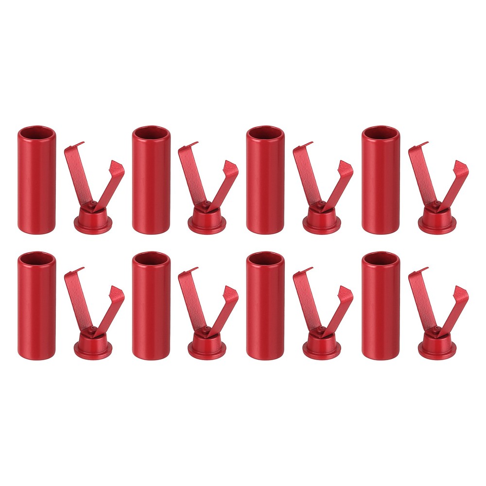 8Pcs Shoelace Tips Alloy Shoelace Head, Red Cylindrical Tip Replacement