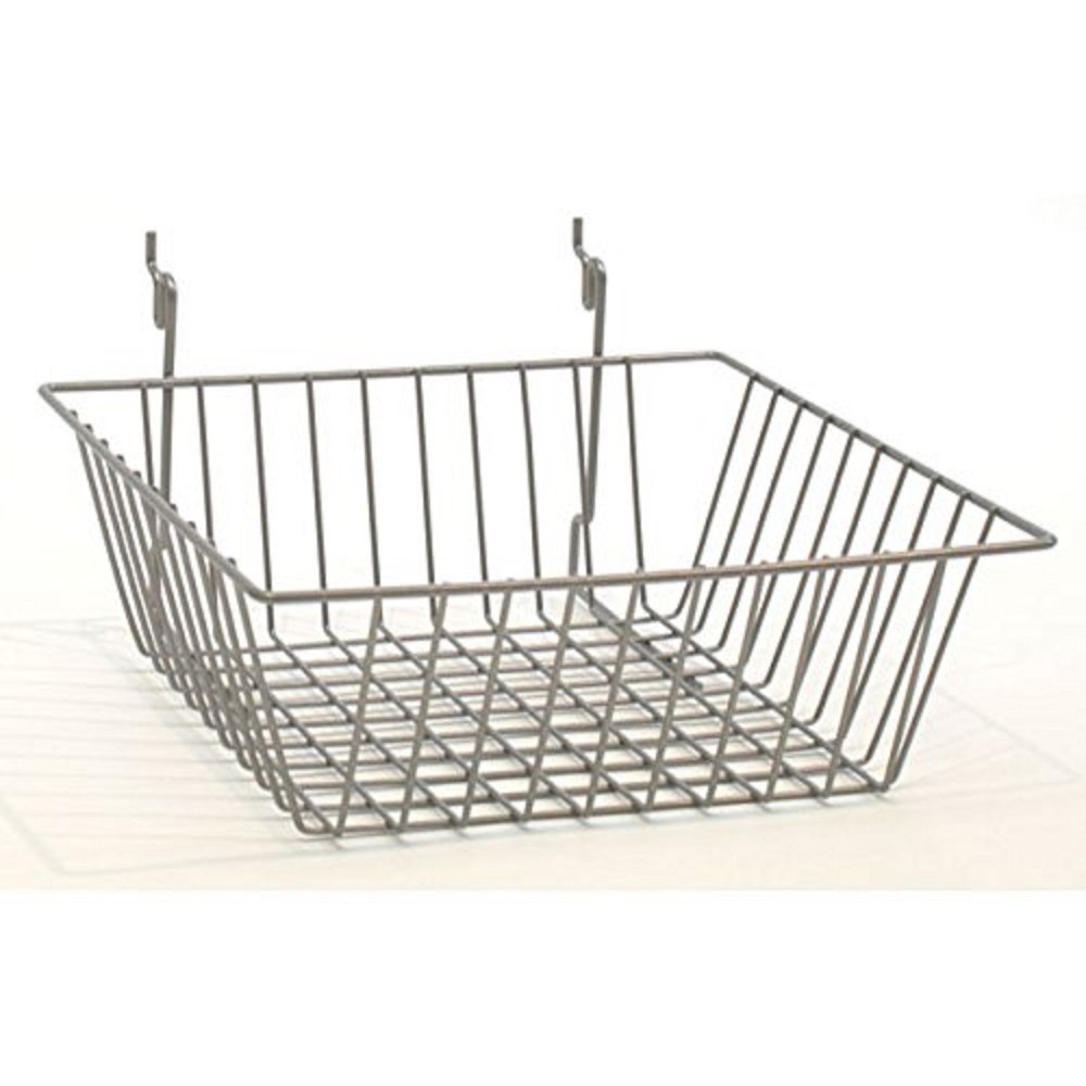 Baskets for Gridwall/Slatwall/Pegboard - CHROME 6 pcs