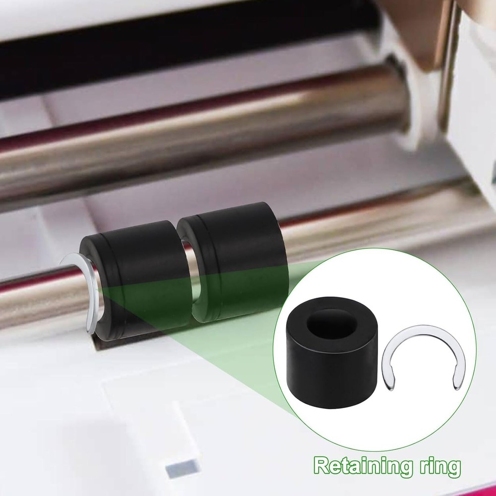8pcs Rubber Roller Resolution for Cricut Maker and 8pcs Rubber Roller Replace...