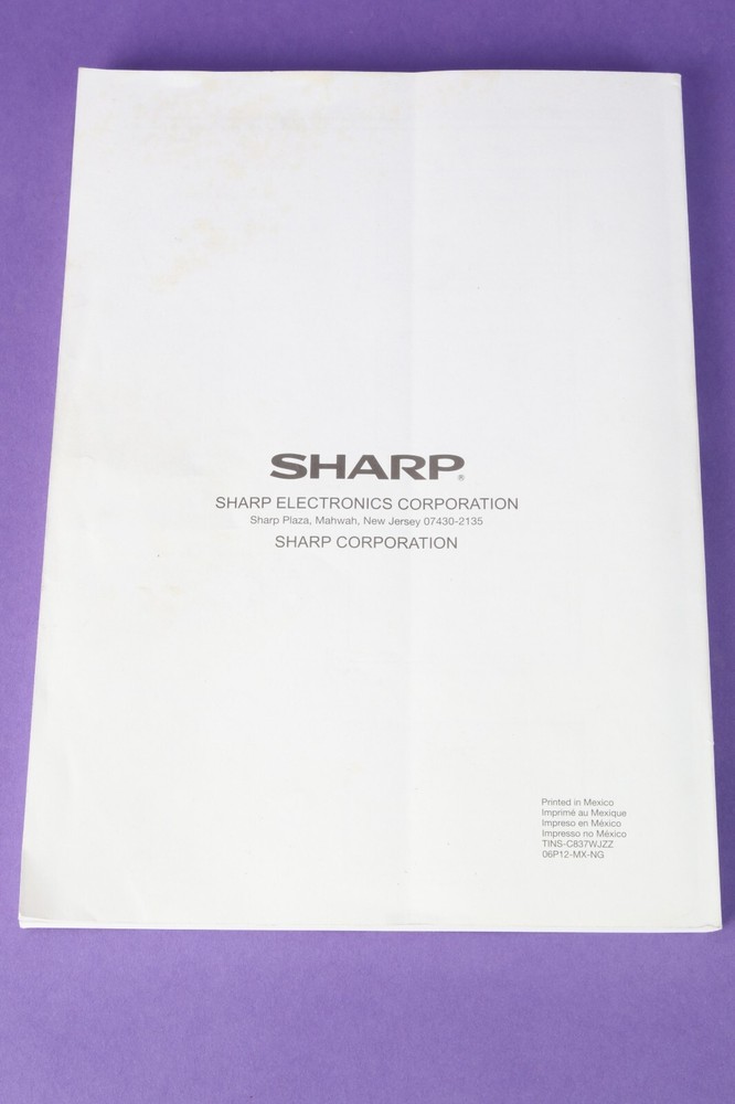 Sharp Aquos LC46D92U LC52D92U operation manual