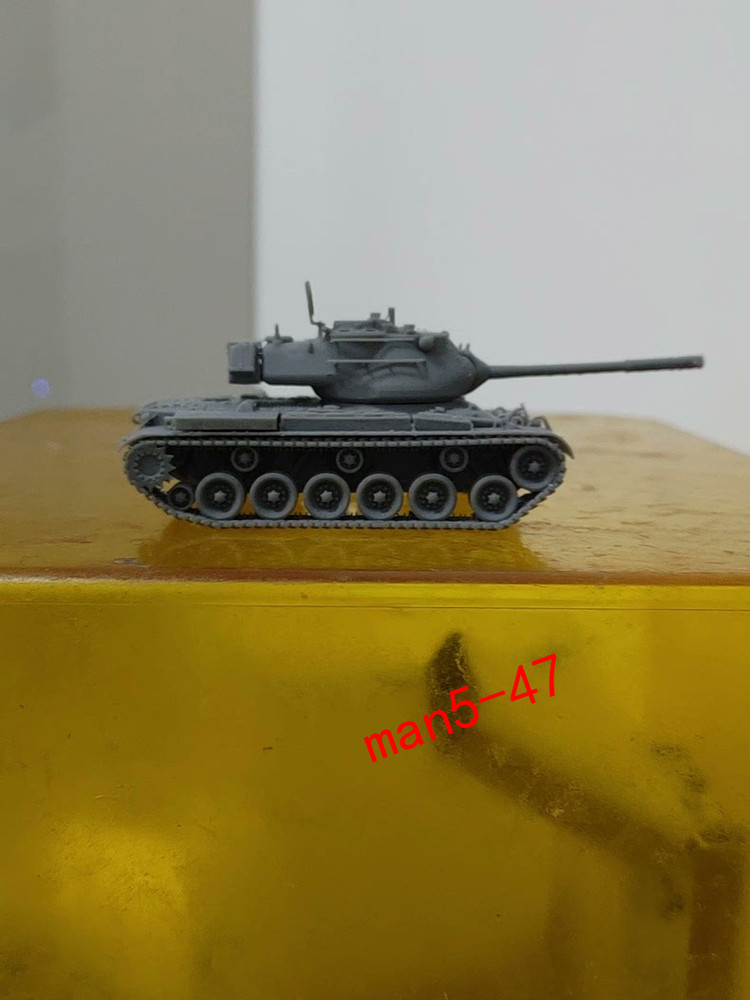 3D printing 1/87 US M47 Medium Tank unpainted model 4PCS