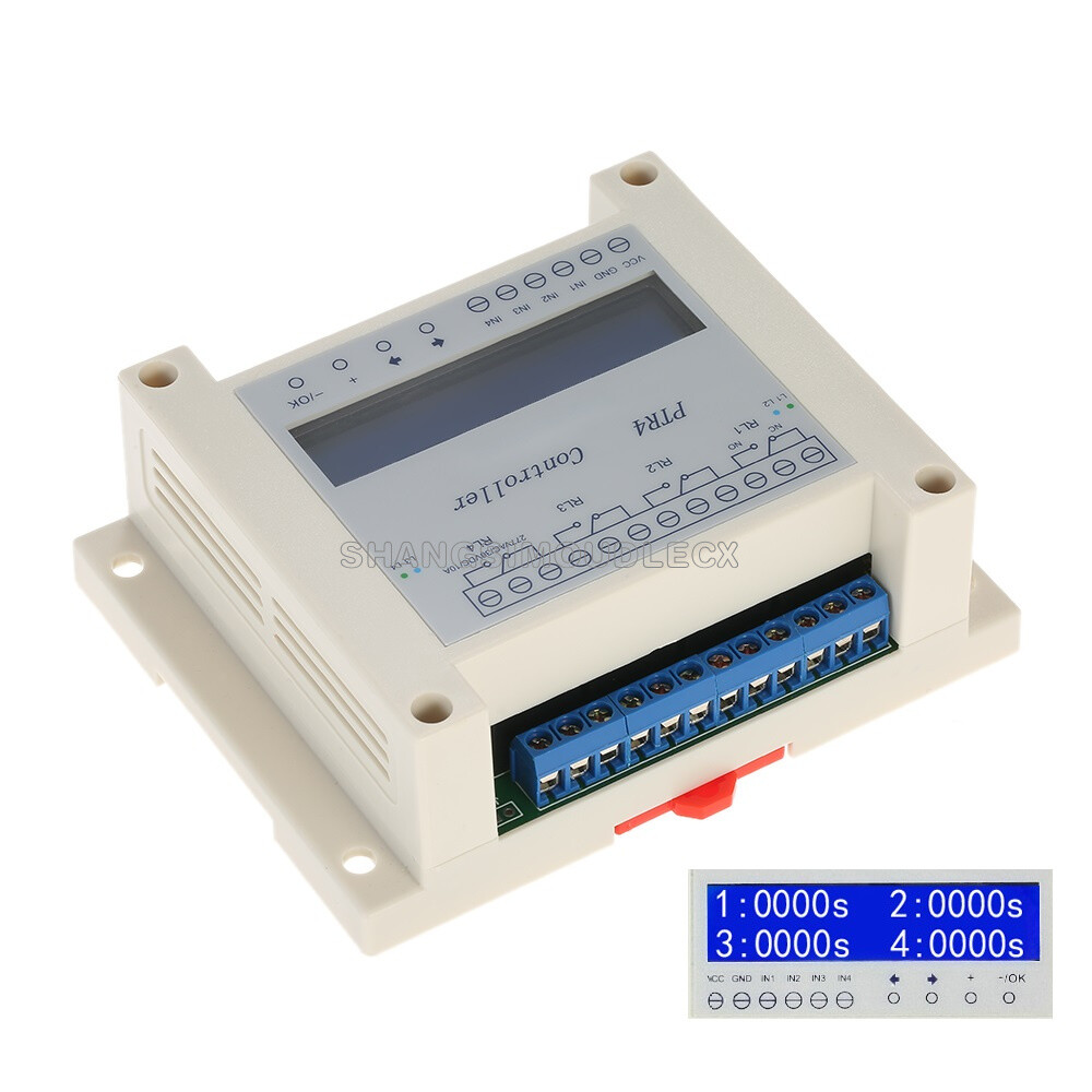 4-Channel Programmable Digital Time Relay Timer Controller Delay Switch