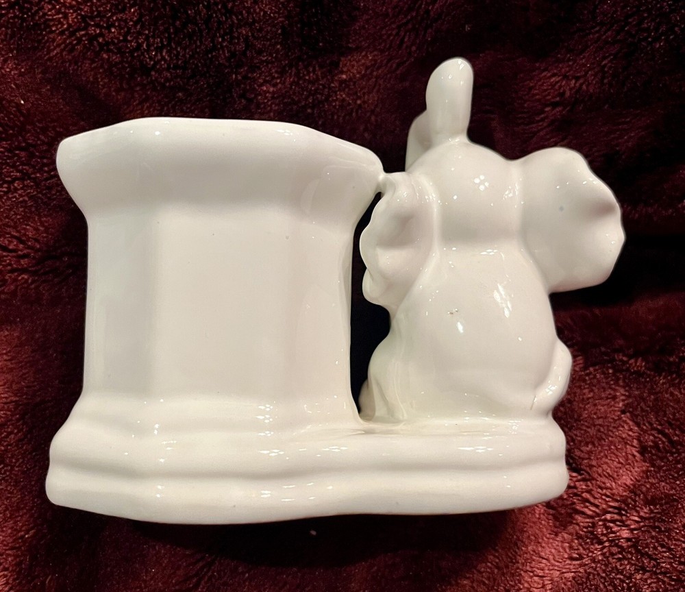 Glazed ceramic elephant planter