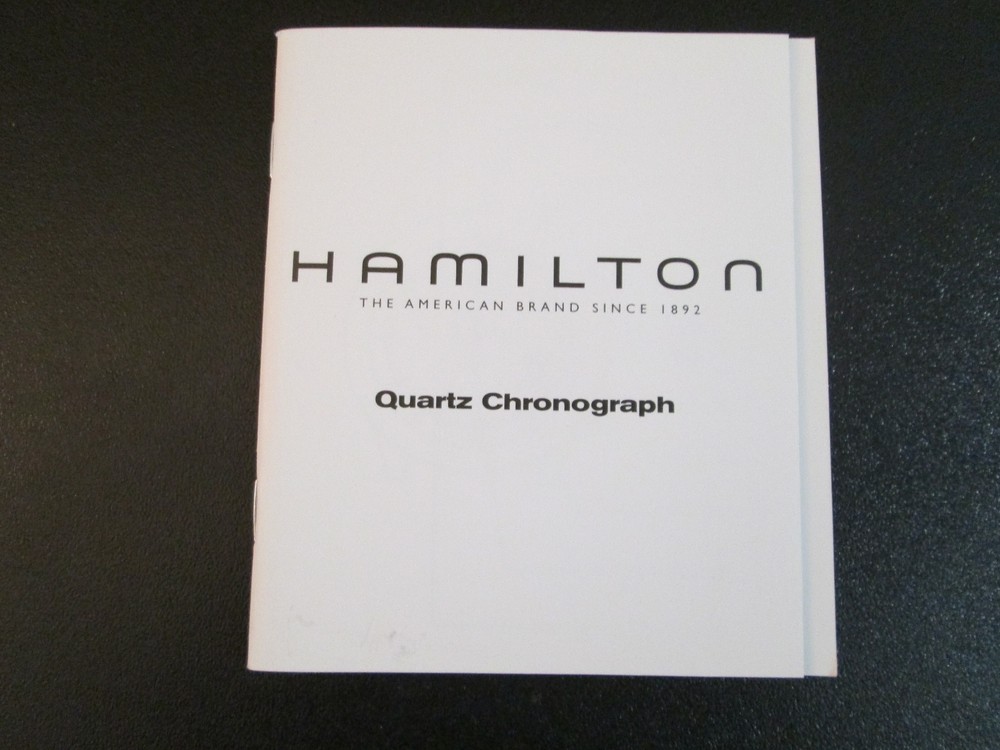 Hamilton quartz chronograph instruction manual