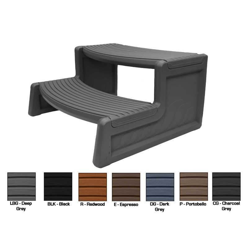 Confer Plastics HS2-LBG Spa Steps Gray 1/2" Plastic Handi-Step