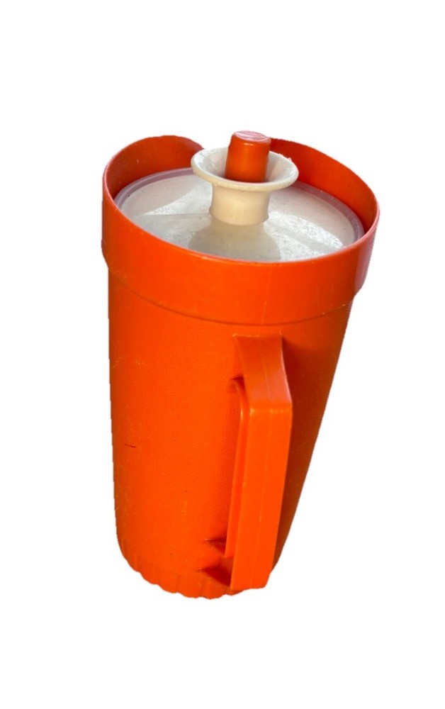 Tupperware Mini Pitcher Burnt Orange 5" x 2" Plastic
