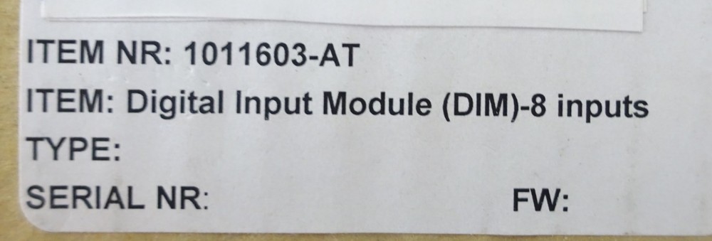 AVECS Digital Eingangsmodul 1011603-AT Digital Input Module DI8 DIM Rev. 3-2