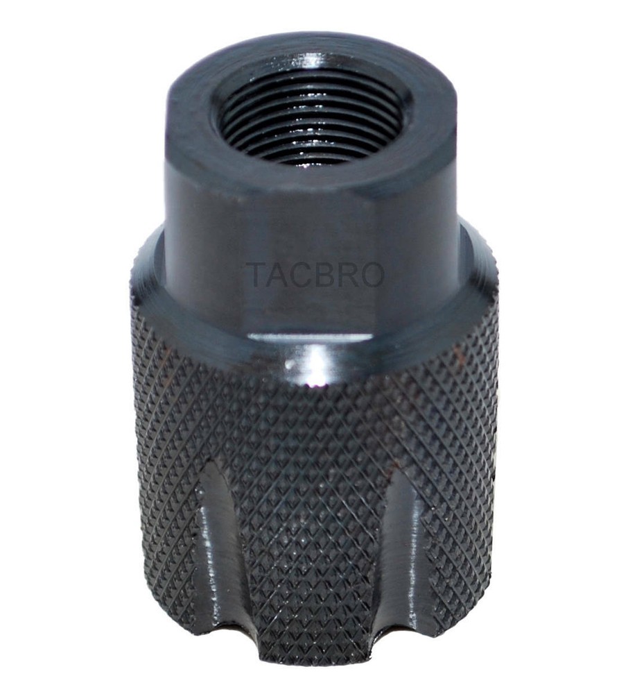 New 14x1LH Thread Pitch All Steel Short Compact Muzzle Brake