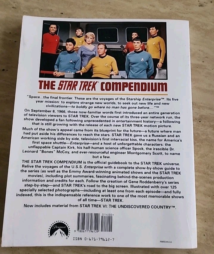 Star Trek Compendium Book 1st Edition 1st Print