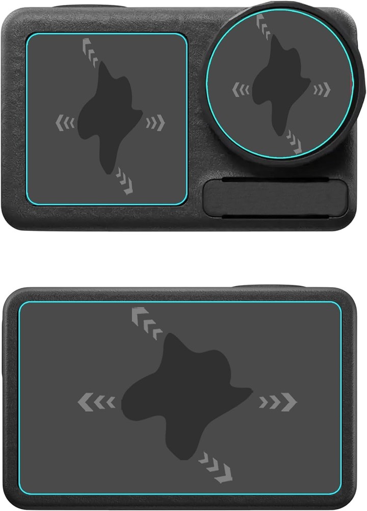 Mr.Shield [Back+Lens+Front] 3-Pack [9 Pcs] Screen Protector For DJI OSMO Action