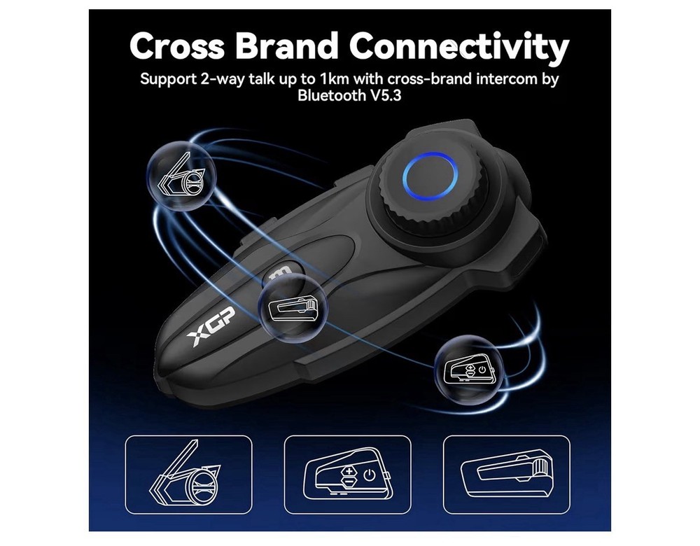XGP X10 10 Riders Group Mesh Motorcycle Intercom