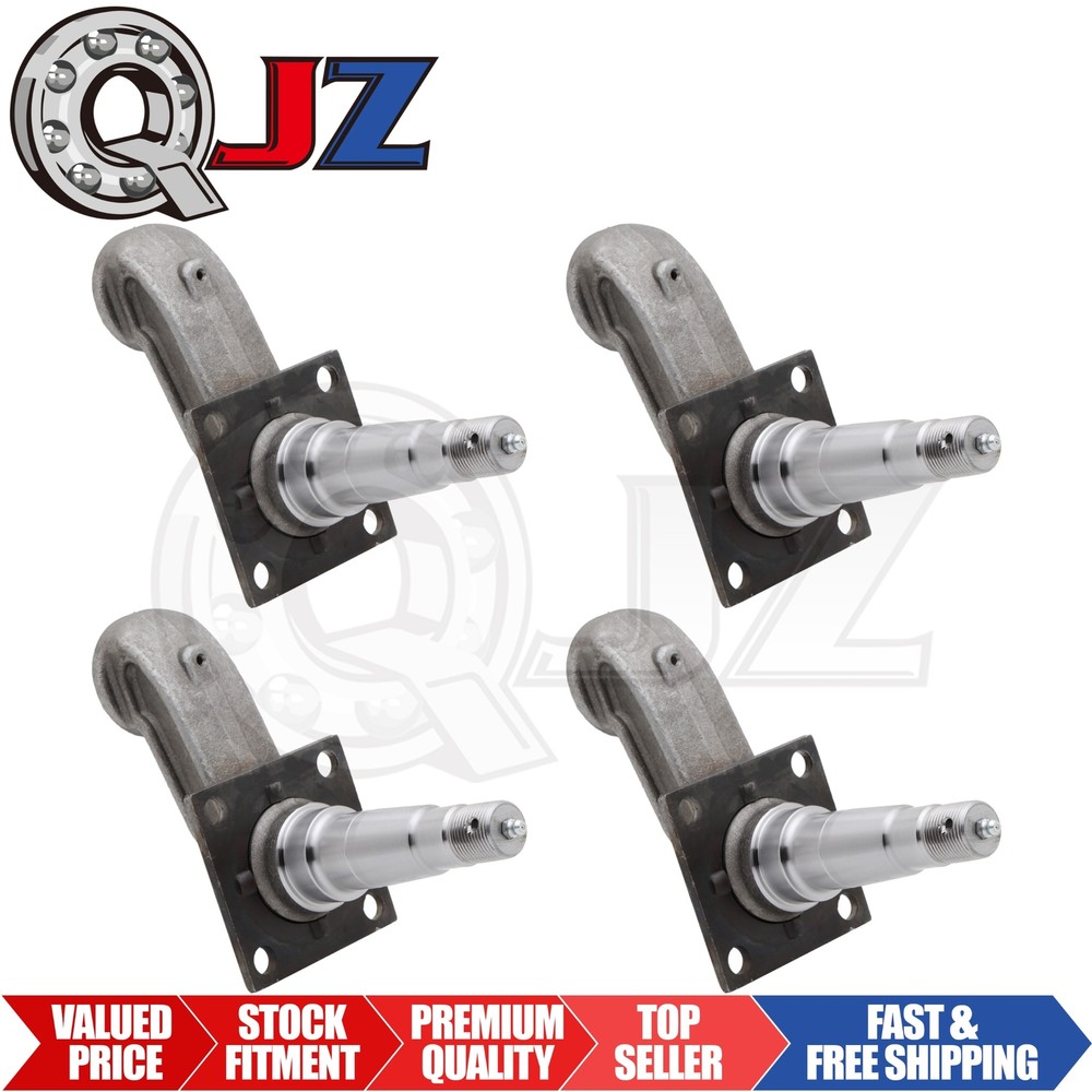 [Qty.4] #84 E-Z Lube Weld-On Spindle w/ Brake Flange For 3500lbs Trailer Axles