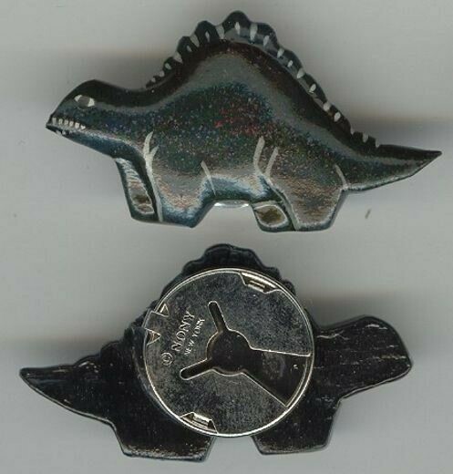 6 RETRO "NONY" HANDPAINTED DINOSAUR BUTTON COVERS T127