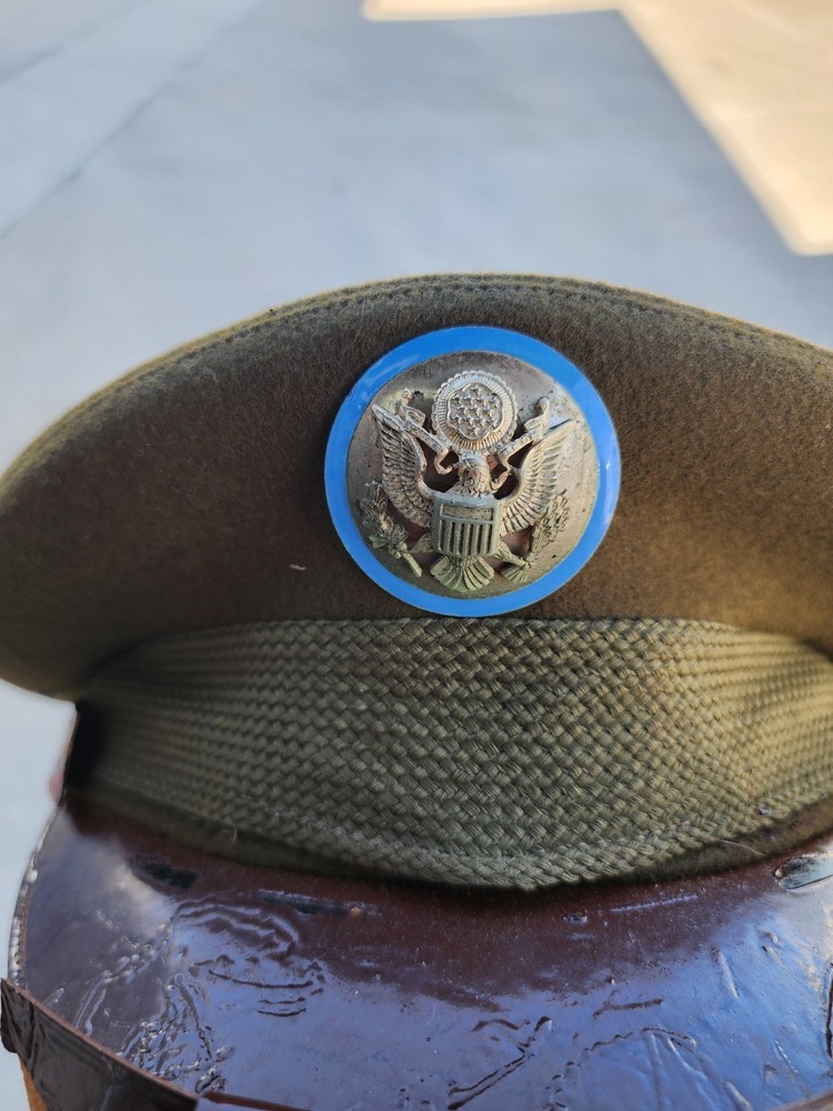 US WW2 Army Air Corps? CRUSHER Visor Hat? Cap READ 1ST