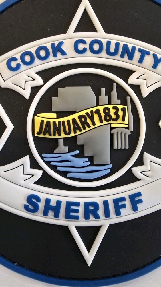 Cook County Sheriff Patch With Hook And Loop Closure 4 X 4