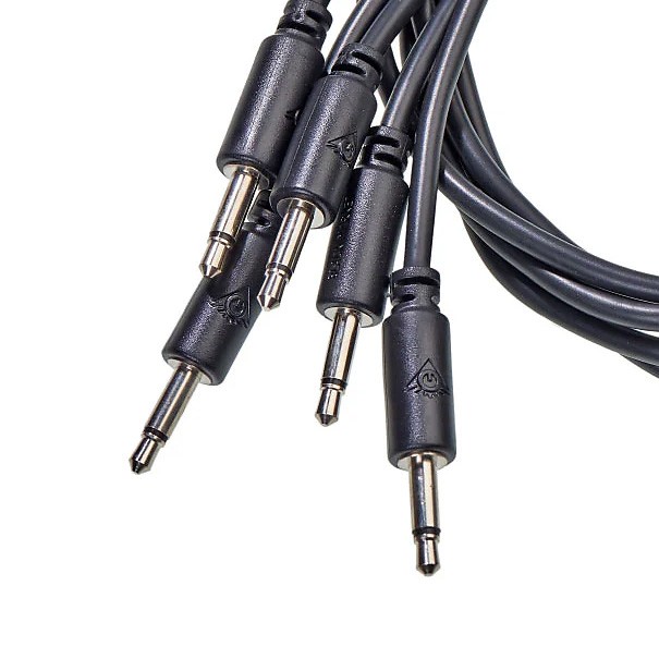 Black Market 3.5mm Patch Cable 5-Pack - 20" Black