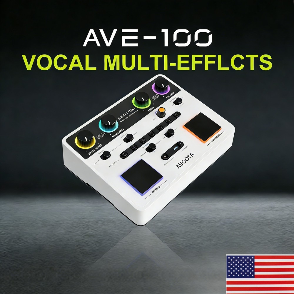 AUDOTA Upgraded Vocal Multi Effects Processor Pedal for Stage Record + Charger