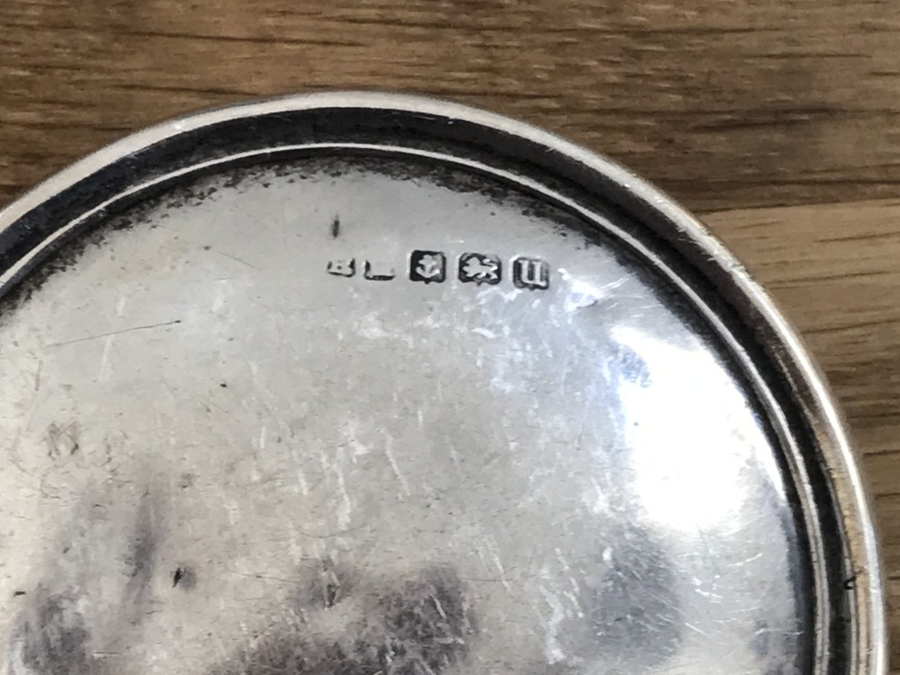 nice looking small size solid silver vanity mirror