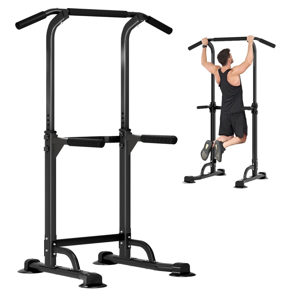 Power Tower Pull Up Dip Station Multi-Function Fitness Equipment for Strength...
