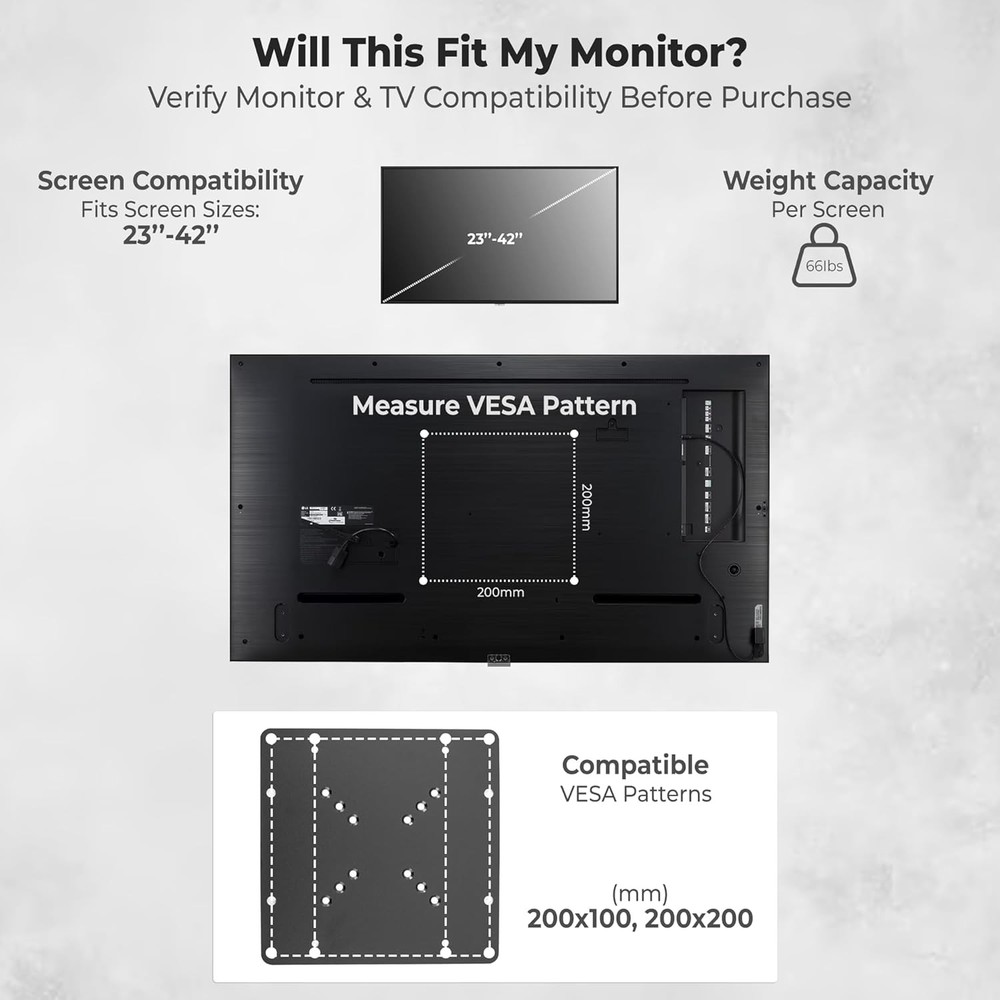 VESA 200x200 Universal Adapter for Medium TV Mounts