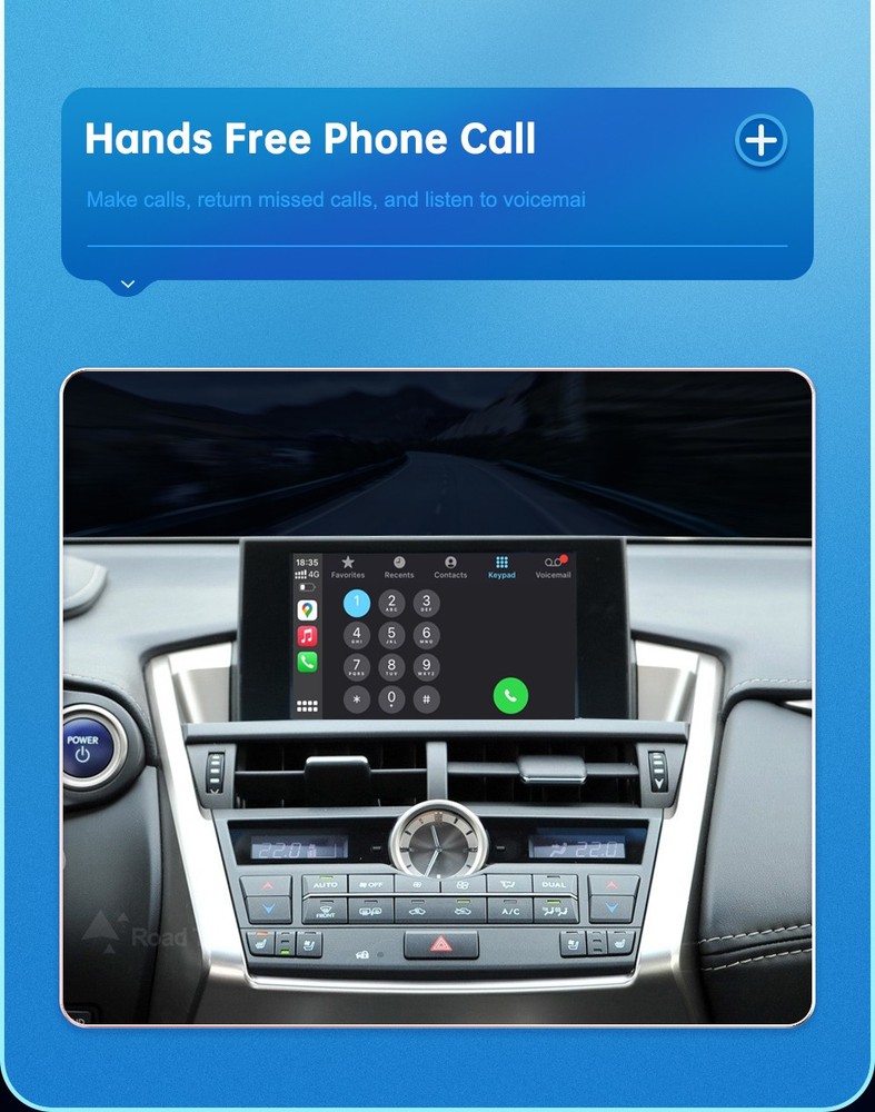 Wireless CarPlay Android Auto High Configuration Module For Lexus RX 2016-2019